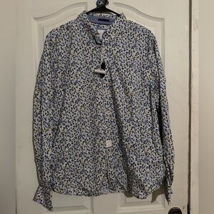 Denim & Flower Blue and Yellow Floral Shirt